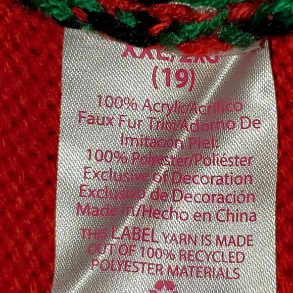 NOBO Christmas Sweater Women's XXL 19 Red Plaid Fleece Trim Hoodie Snowman - Picture 7 of 9